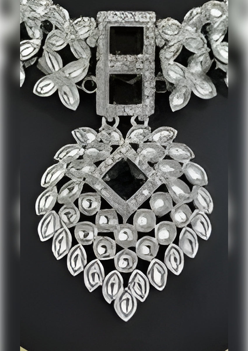 Jewel City Exquisite Crystal Flower Necklace Set - Distacart