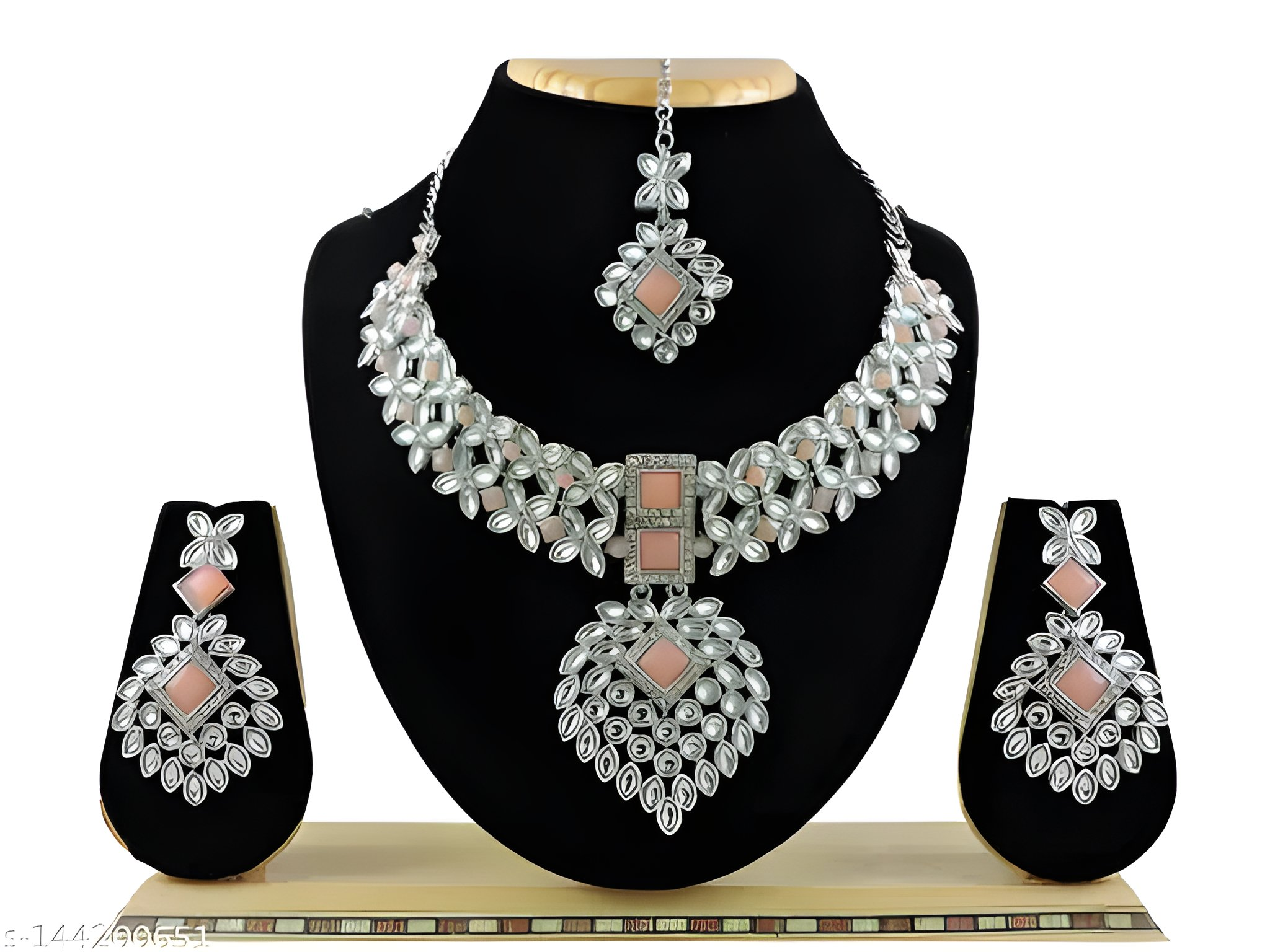 Jewel City Exquisite Crystal Flower Necklace Set - Distacart