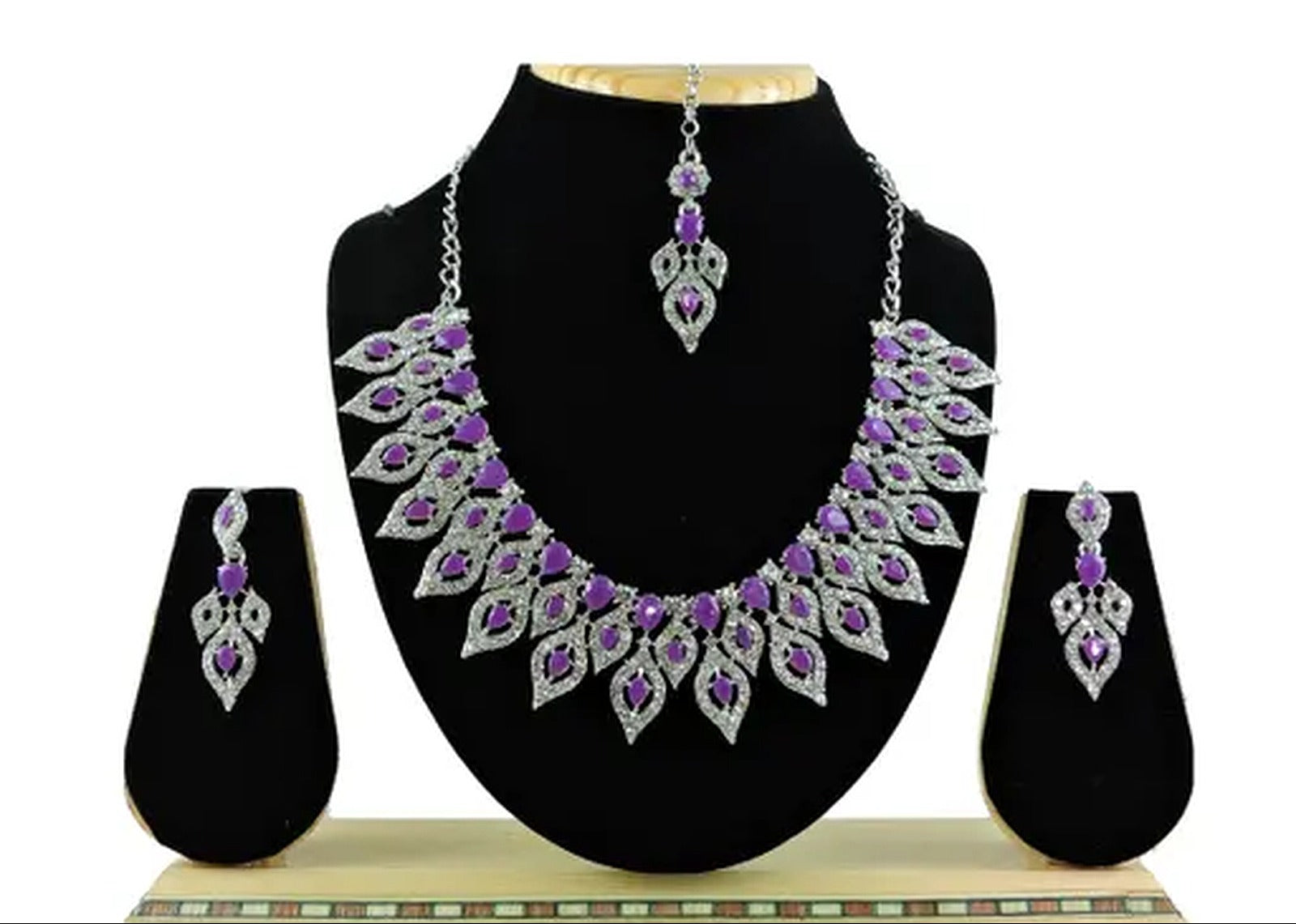 Jewel City Elegant Purple Gemstone Jewelry Set