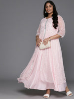 Thumbnail for Ahalyaa Women's Traditional wear Ethnic Dress - Pink - Distacart