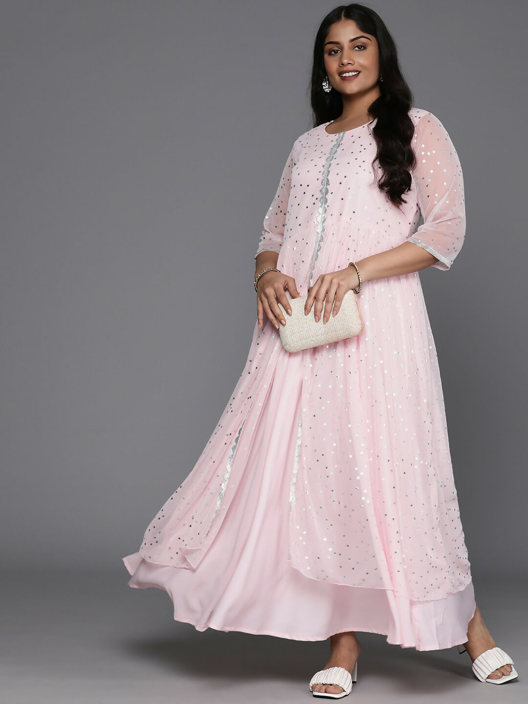 Ahalyaa Women's Traditional wear Ethnic Dress - Pink - Distacart