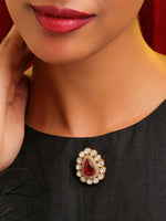 Thumbnail for Ruby Raang Teardrop Brooch