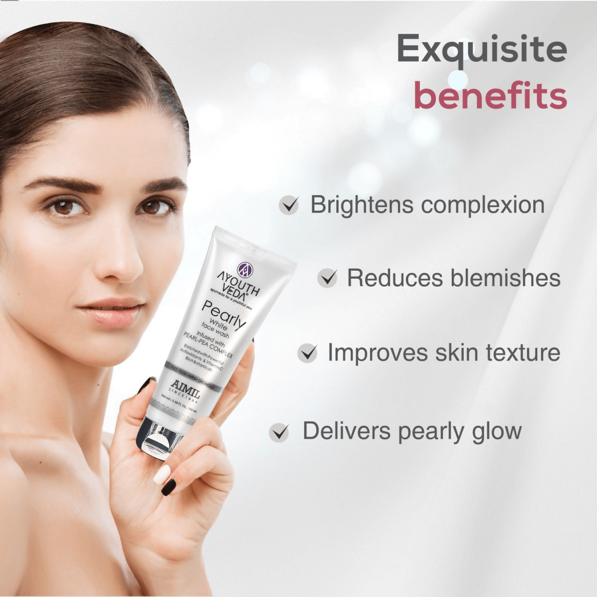 Ayouthveda Pearly White Face Wash - Distacart
