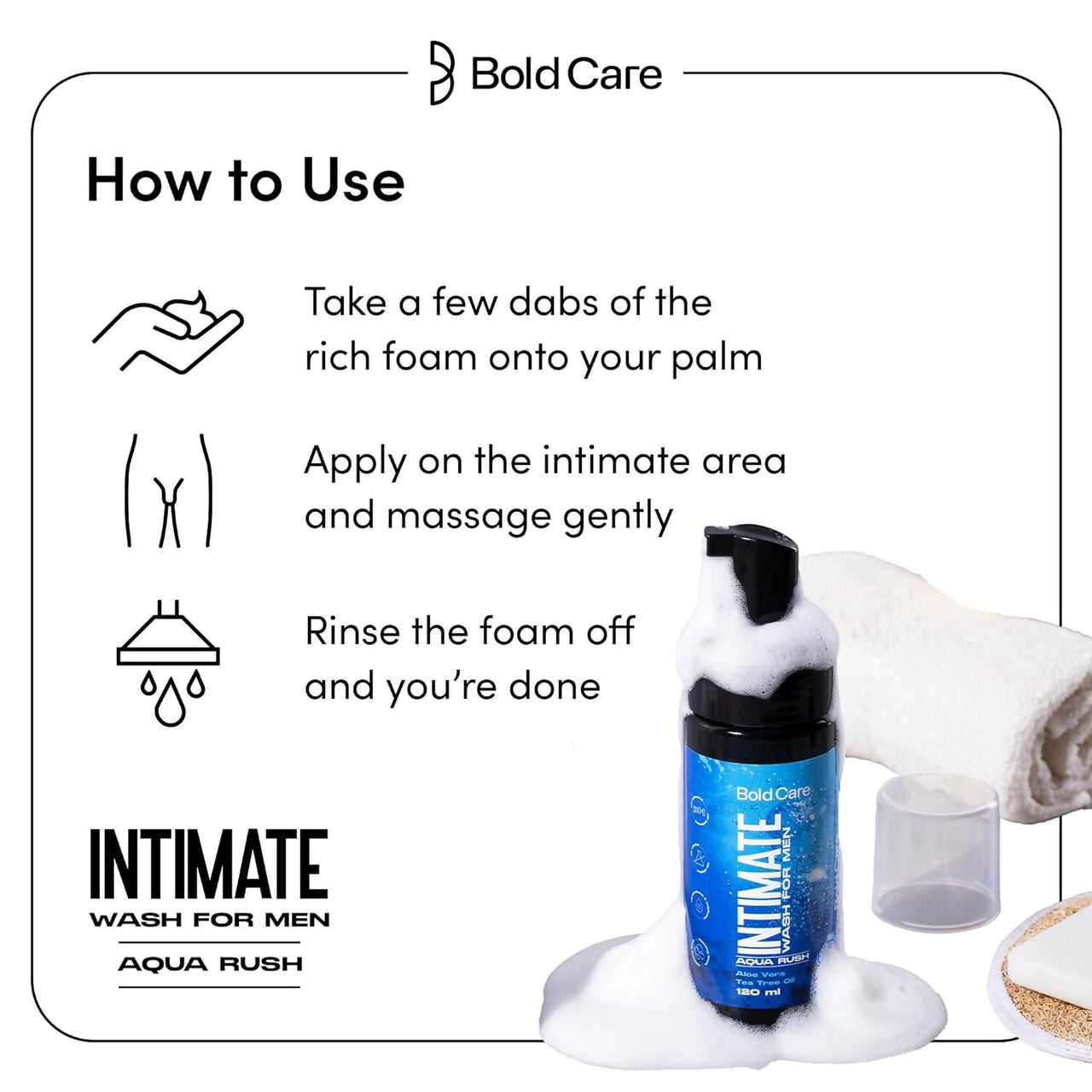 Bold Care Aqua Rush Intimate Wash for Men - Distacart