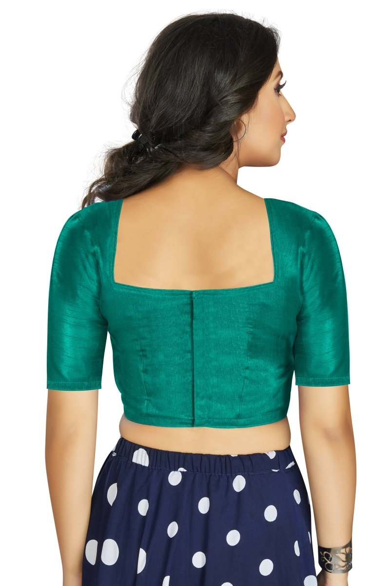Aastha Fashion Women's Sea Green Art Silk Designer Traditional Readymade Blouse - Distacart