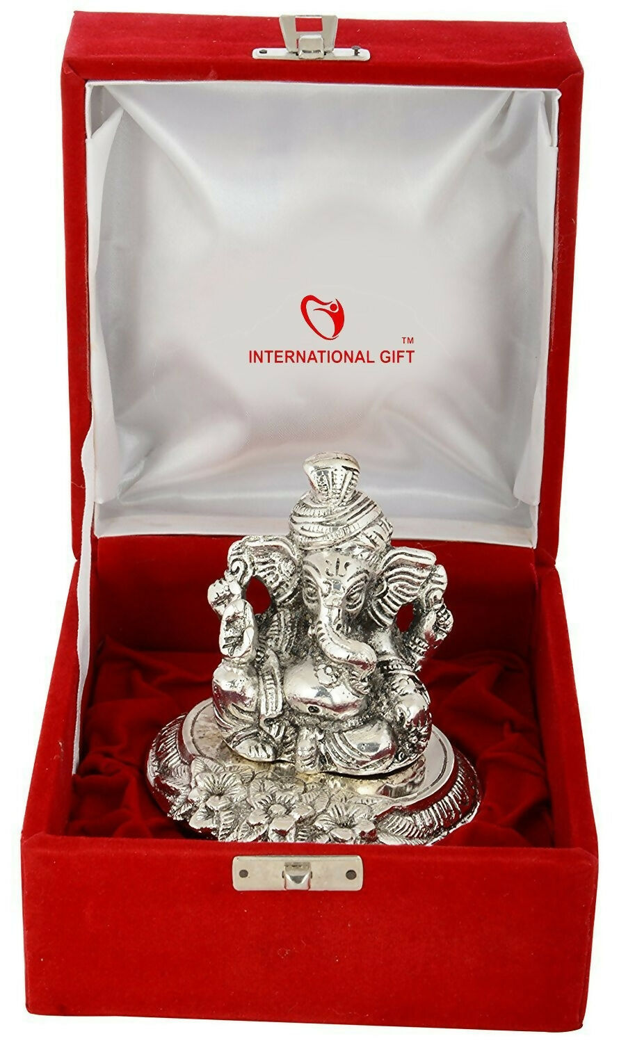 International Gift Silver Plated Pagdi Ganesh God Idol - Distacart