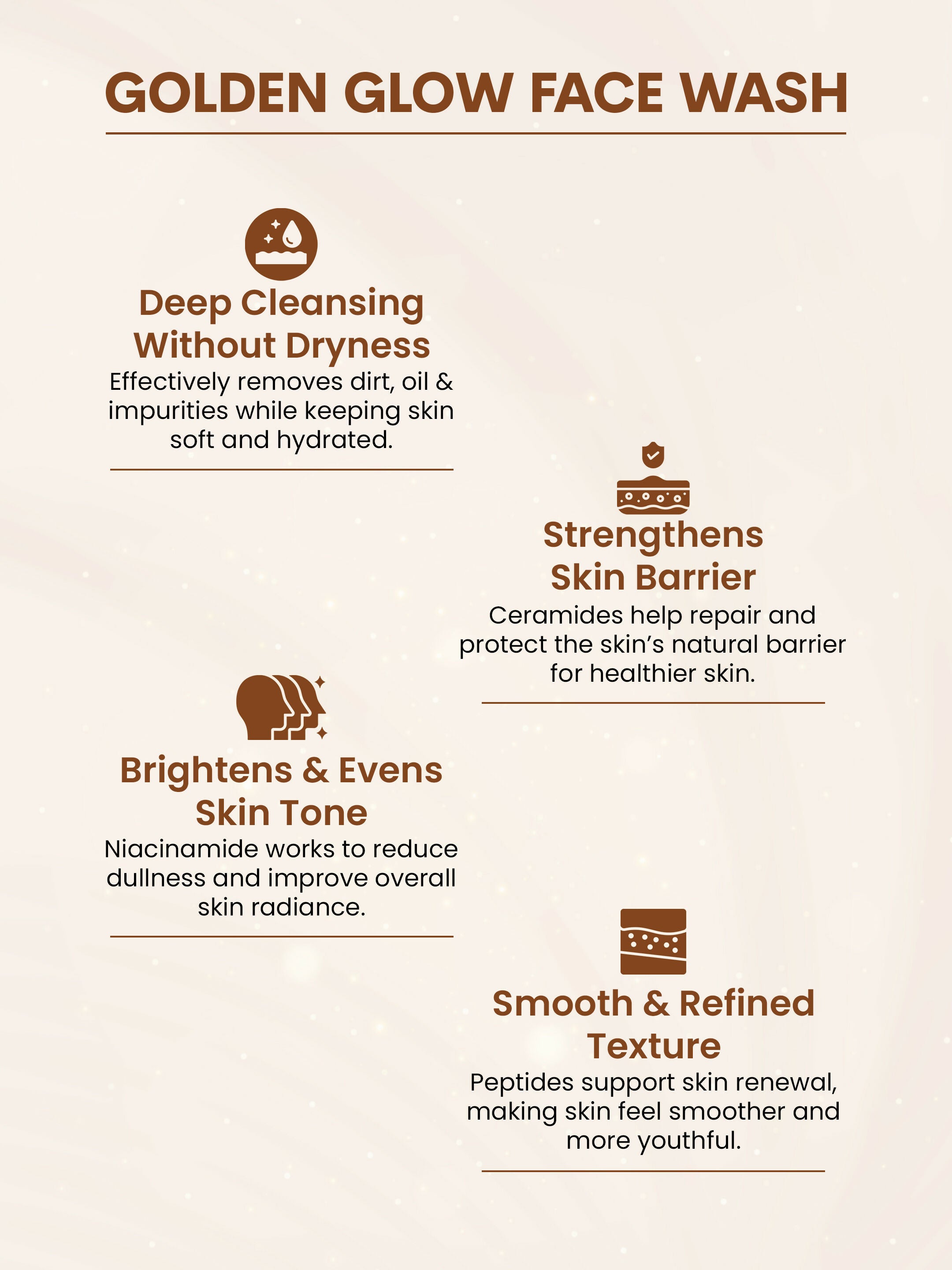 Flawora Golden Glow Face Wash - Dista