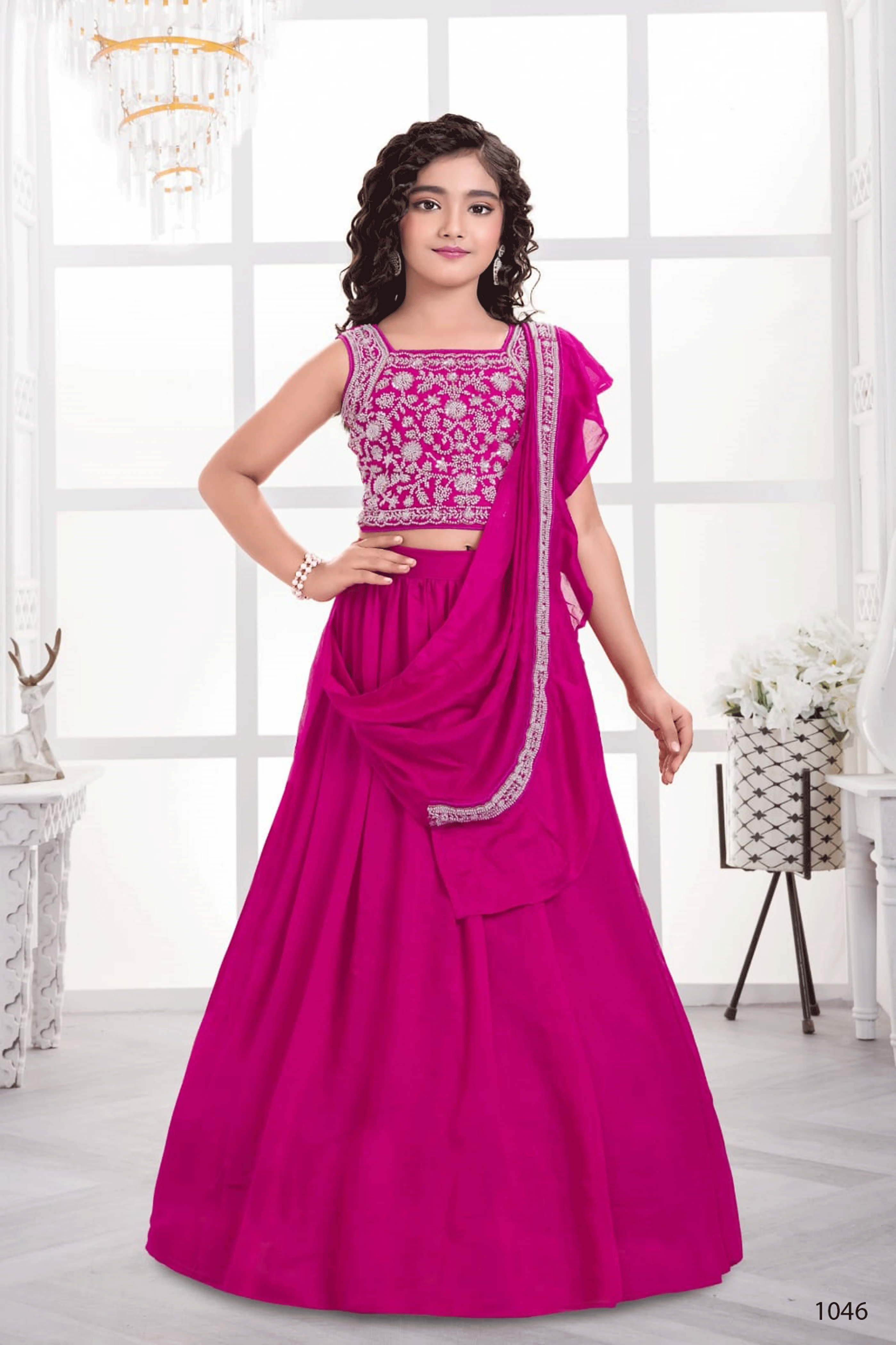 Designer Traditional Pink Multi Color Embroidery With Beads Work Visitra Silk Lehenga Choli - Anbazaar - Distacart