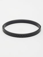 Thumbnail for NVR Men's Black Rhodium-Plated Stainless Steel Kada Bracelet - Distacart