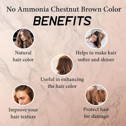 VedicAyurveda Henna Based Hair Colour - dark brown & Chestnut Brown - Dista