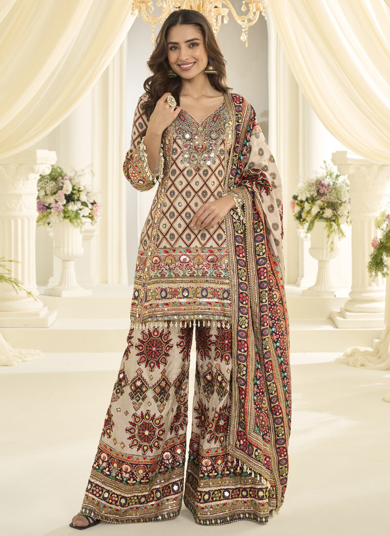 Vegaa Fashion Multicolor Hand Aari Work Naturl Crep Silk Anarkali - Distacart