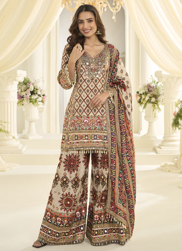 Vegaa Fashion Multicolor Hand Aari Work Naturl Crep Silk Anarkali - Distacart
