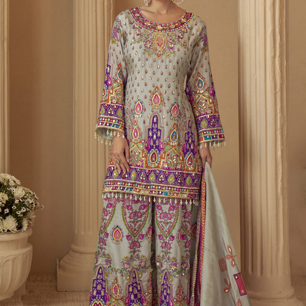 Vegaa Fashion Multicolor Printed Natural Crep Silk Anarkali Suit - Distacart