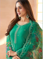 Thumbnail for Vegaa Fashion Dark-Green Soft Chiffon Salwar Suit - Distacart