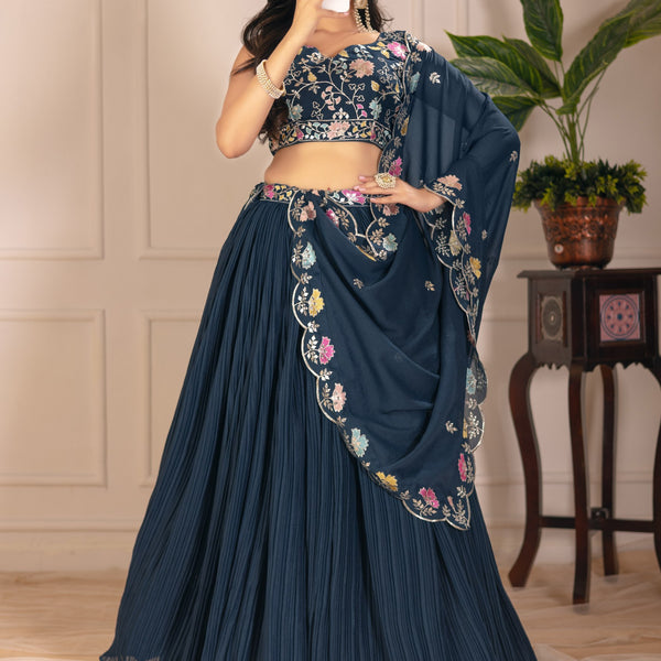 Lehenga Mart Designer Wedding Lehenga choli for Women - rama - Distacart
