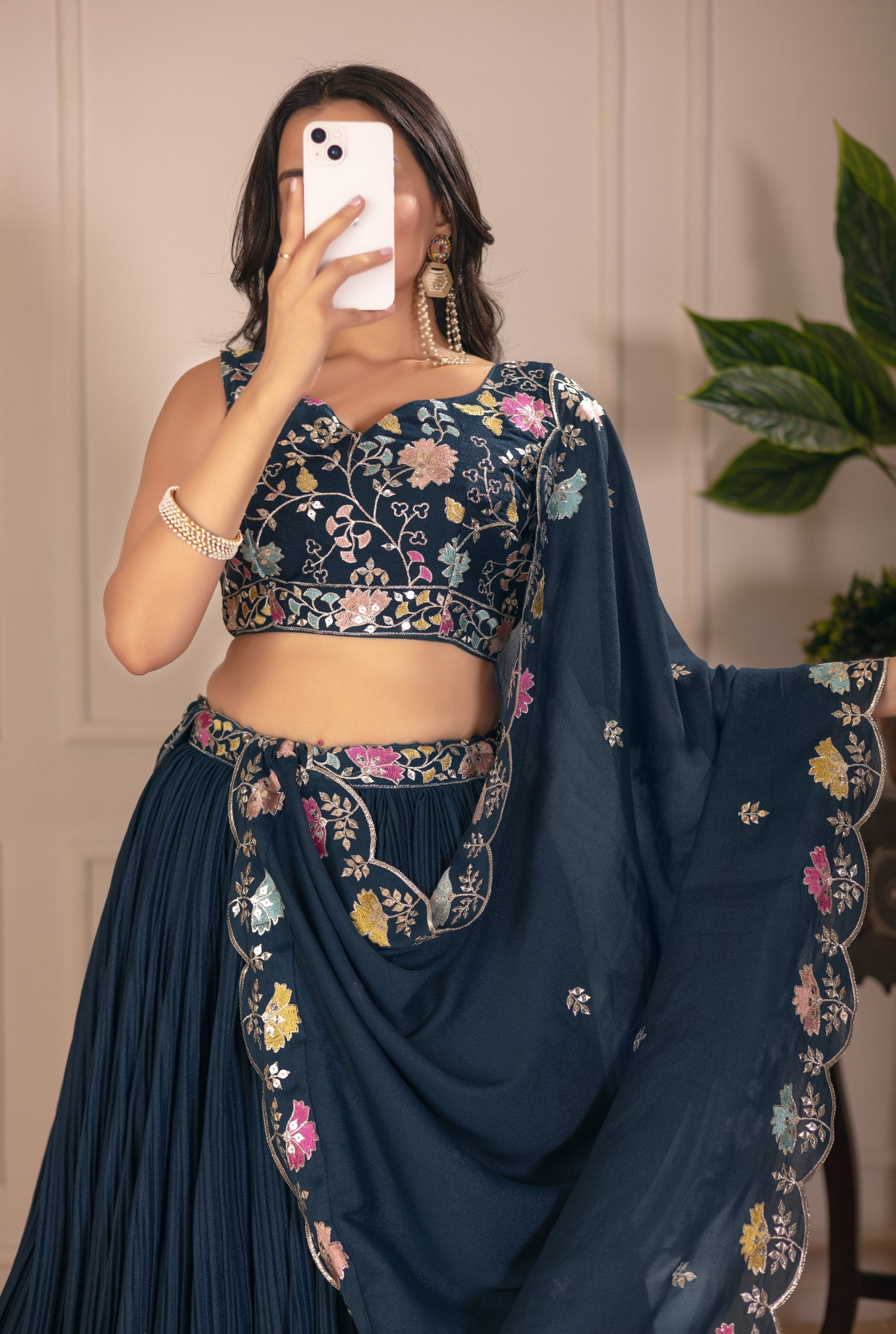Lehenga Mart Designer Wedding Lehenga choli for Women - rama - Distacart