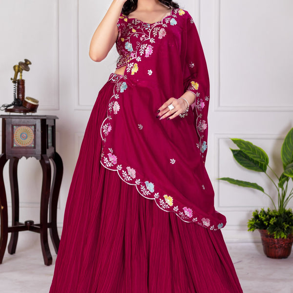 Lehenga Mart Designer Wedding Lehenga choli for Women - red - Distacart