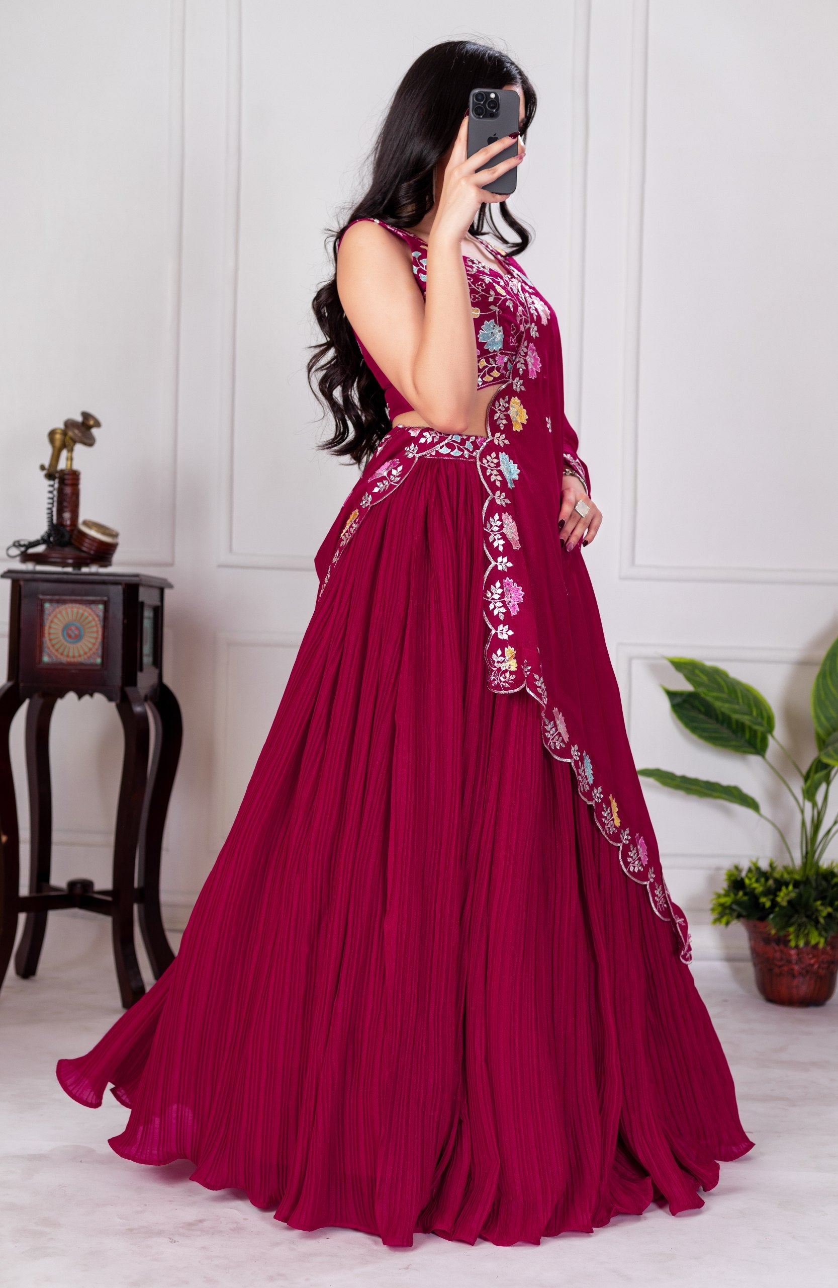 Lehenga Mart Designer Wedding Lehenga choli for Women - red - Distacart