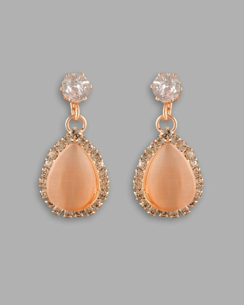 VOJ Gold Plated Yellow Stone With AD Stone Studded Chain Set - Distacart