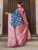 Thumbnail for Astita Sky Blue Silk Saree