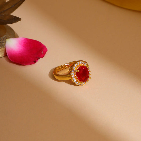 Ruby Raang Red Stone Ring