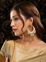 Thumbnail for Ruby Raang Gold Polished Multi-Color Kundan Loops