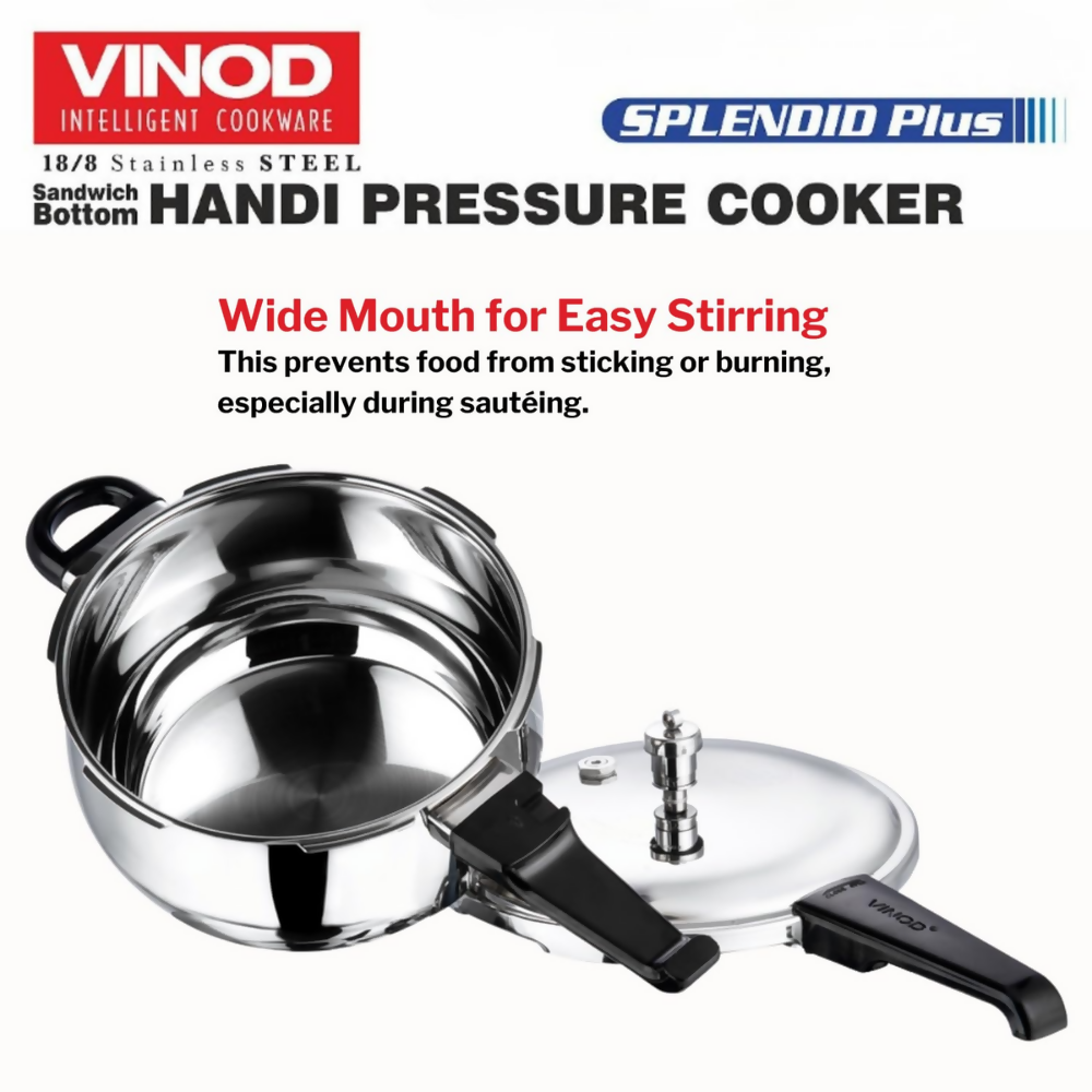 Vinod Splendid Plus Stainless Steel Outer Lid Pressure Cooker - Dista
