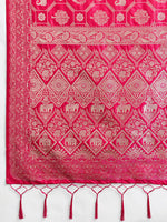 Thumbnail for Shree Shyam Fashion Rani Pink Silk Blend Saree - Distacart