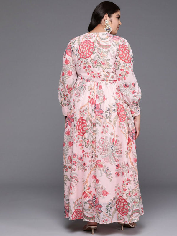 Ahalyaa Women's Traditional wear Ethnic Dress - Pink - Distacart