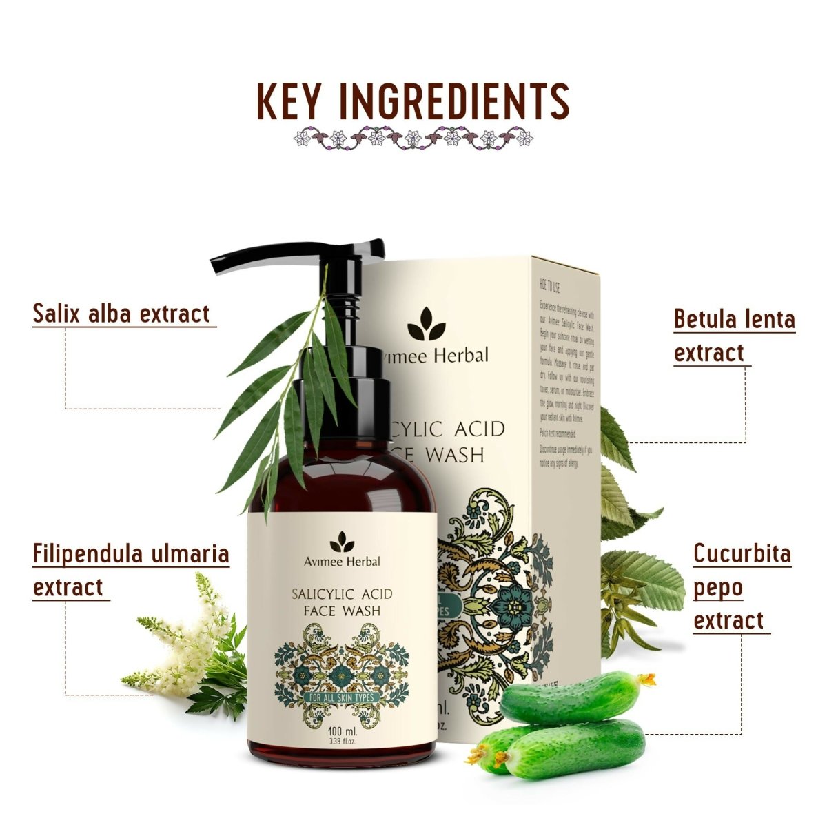 Avimee Herbal Salicylic Acid Face Wash - Distacart