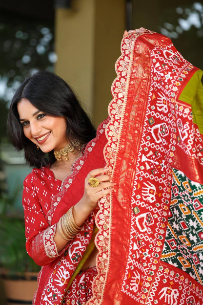 Teeya Creation Olive Color Mercerized New Sigma Silk Ikkat Saree - Distacart