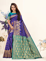 Thumbnail for Vedant Vastram Litchi Silk Designer Banarasi Saree - Violate - Distacart