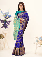 Thumbnail for Vedant Vastram Litchi Silk Designer Banarasi Saree - Violate - Distacart