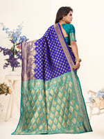 Thumbnail for Vedant Vastram Litchi Silk Designer Banarasi Saree - Violate - Distacart