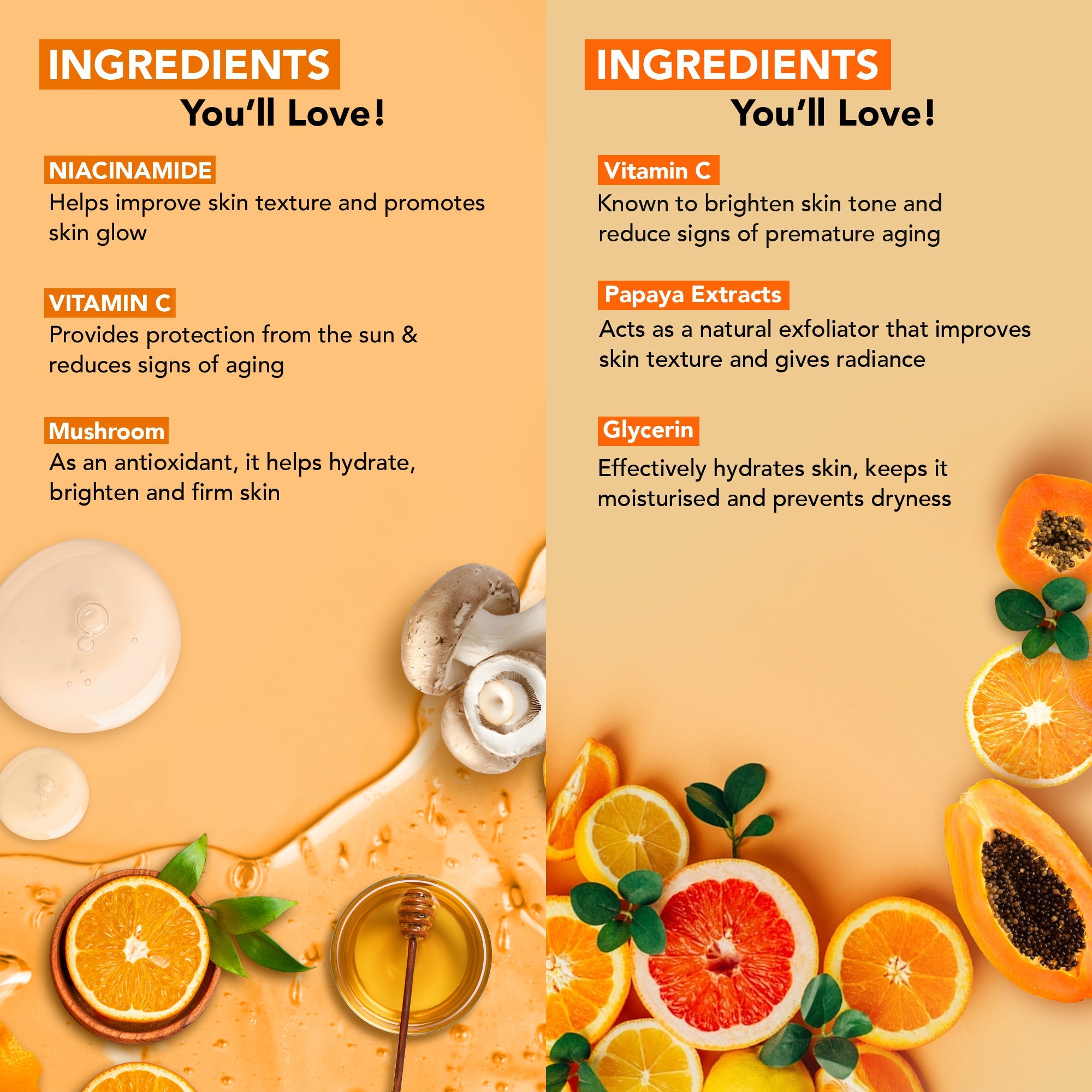 Botanic Hearth Vitamin C Serum & Vitamin C & Papaya Face Wash - Distacart