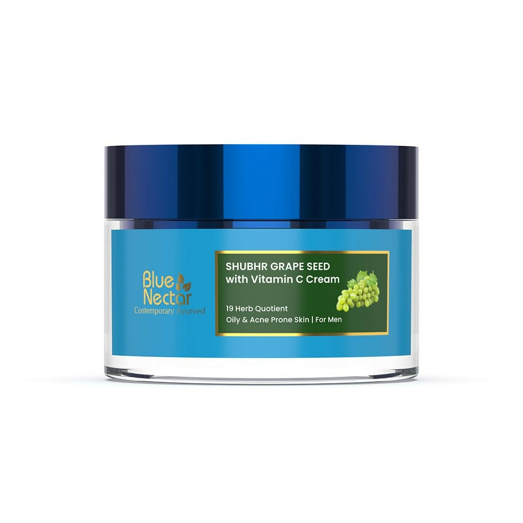 Blue Nectar Vitamin C Face Moisturizer for Oily & Acne Prone Skin with Grapeseed For Men - Distacart
