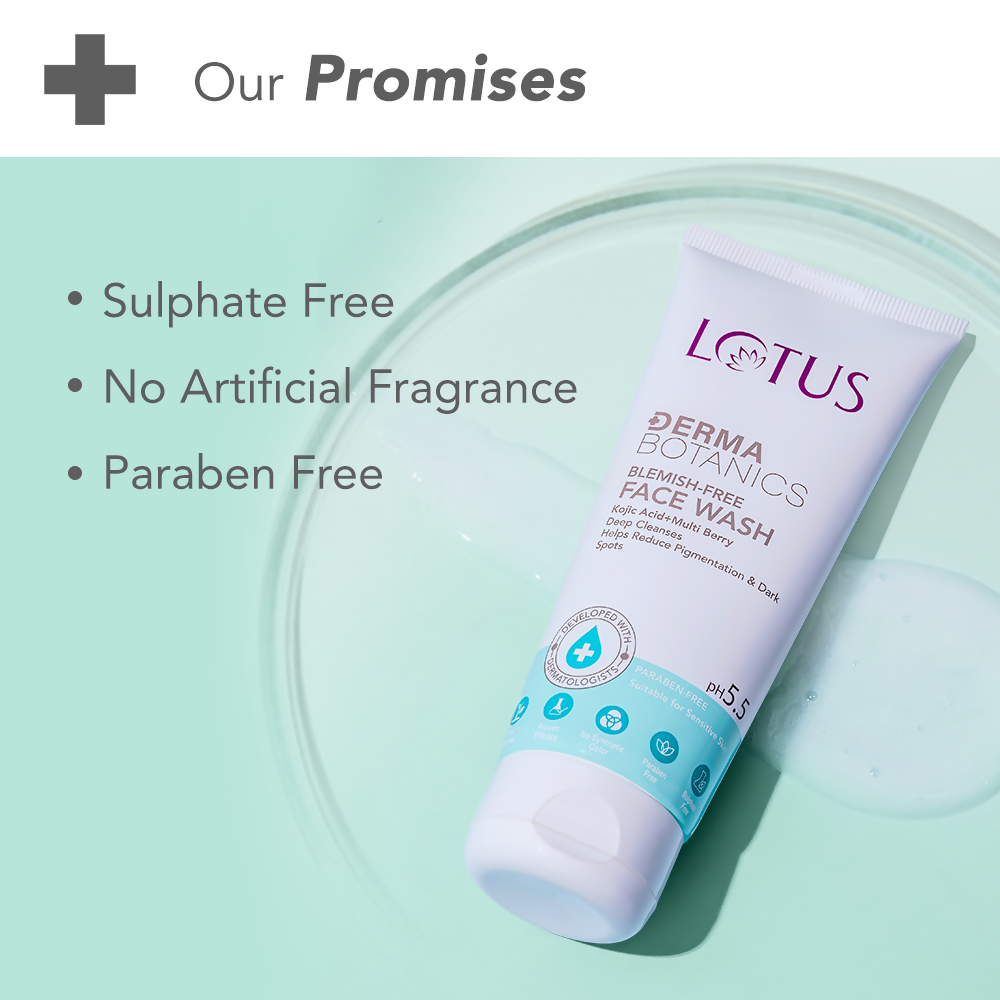 Lotus DermaBotanics Kojic acid + Multi berry Blemish - Free Facewash