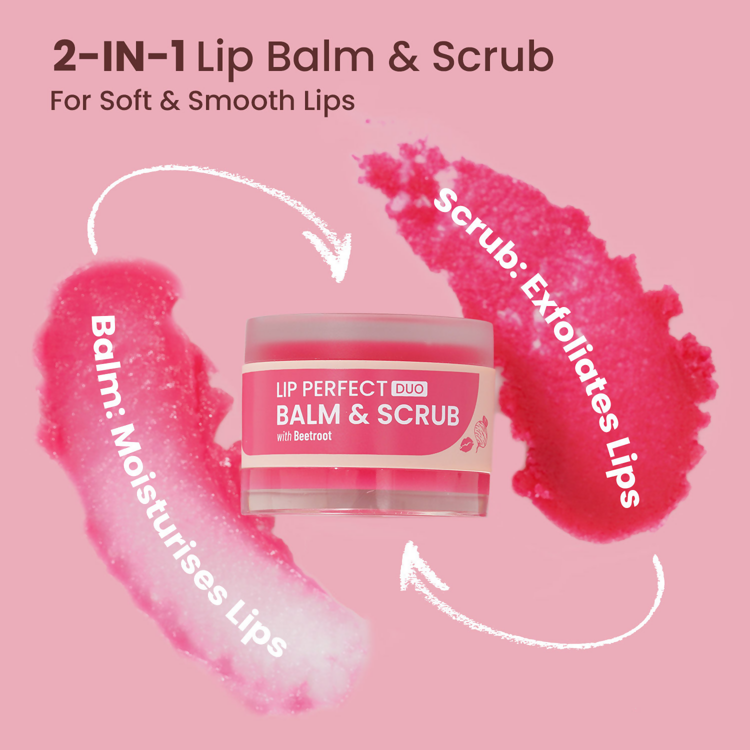 Swiss Beauty Lip Perfect Duo Balm & Scrub - Beetroot - Distacart