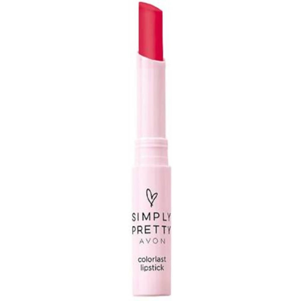 Avon Simply Pretty Color Last Lipstick - Starry Red - Distacart