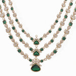 Thumbnail for Nuyug 18K Gold Plated Emerald Elysian Layered Necklace Set