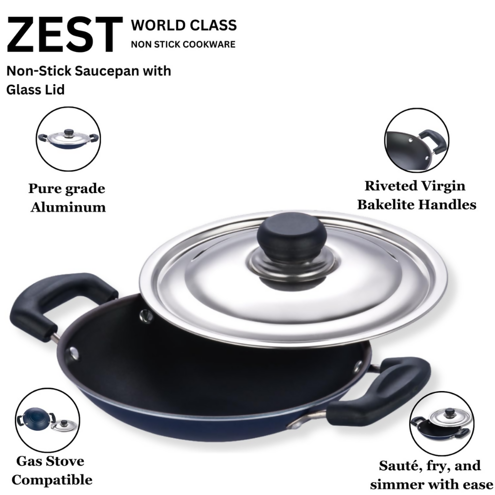 Vinod Zest Non Stick Appachetty with Lid - Dista