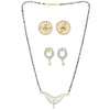 AanyaCentric Gold Plated Mangalsutra with Pendant, 2 Pair Earrings - Distacart