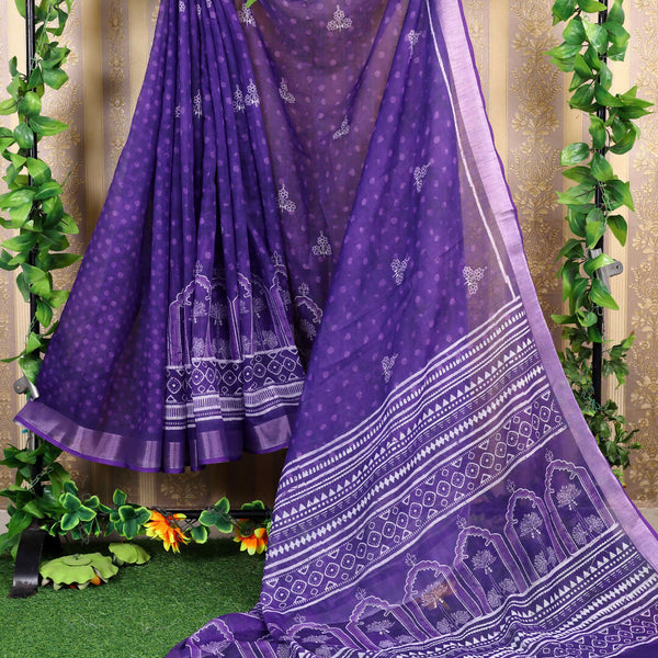 Astita Cotton Violet Saree