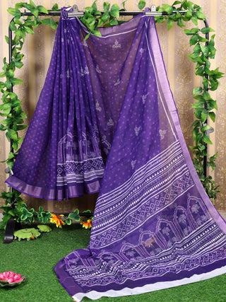 Astita Cotton Violet Saree