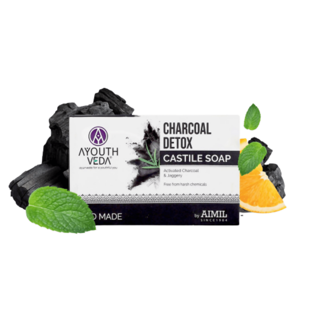 Ayouthveda Charcoal Detox Castile Soap - Distacart