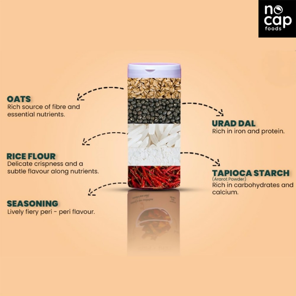Nocap foods Zero Guilt Healthy Chips - Oats Peri Peri - Dista