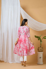 Thumbnail for Joban Fashion Pink Tie & Dye Kurta Pant Set - Distacart