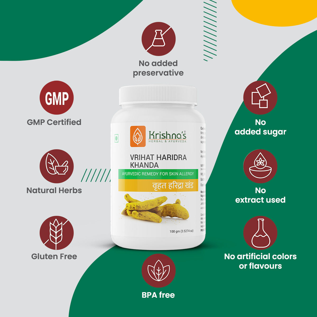 Krishna'S Herbal & Ayurveda Vrihat Haridra Khanda Powder