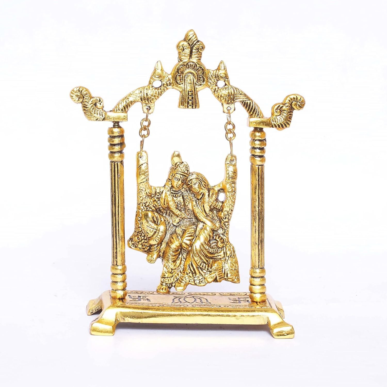 KridayKraft Radha Krishna on Swing jhula Metal Statue - Distacart