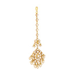 Thumbnail for Nuyug 22K Gold-Plated Kundan Studded Maang Tikka Head Jewellery